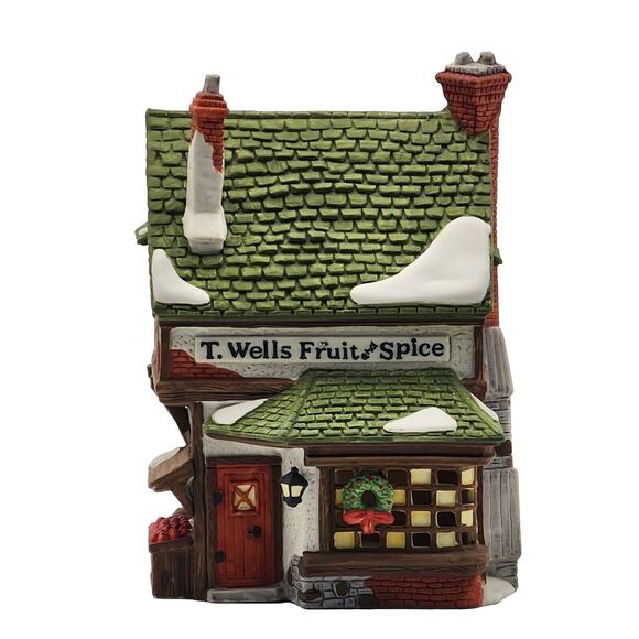 Dept 56 T. Wells Fruit and Spice Heritage Collection Dickens Series VTG 1985 - Picture 1 of 16